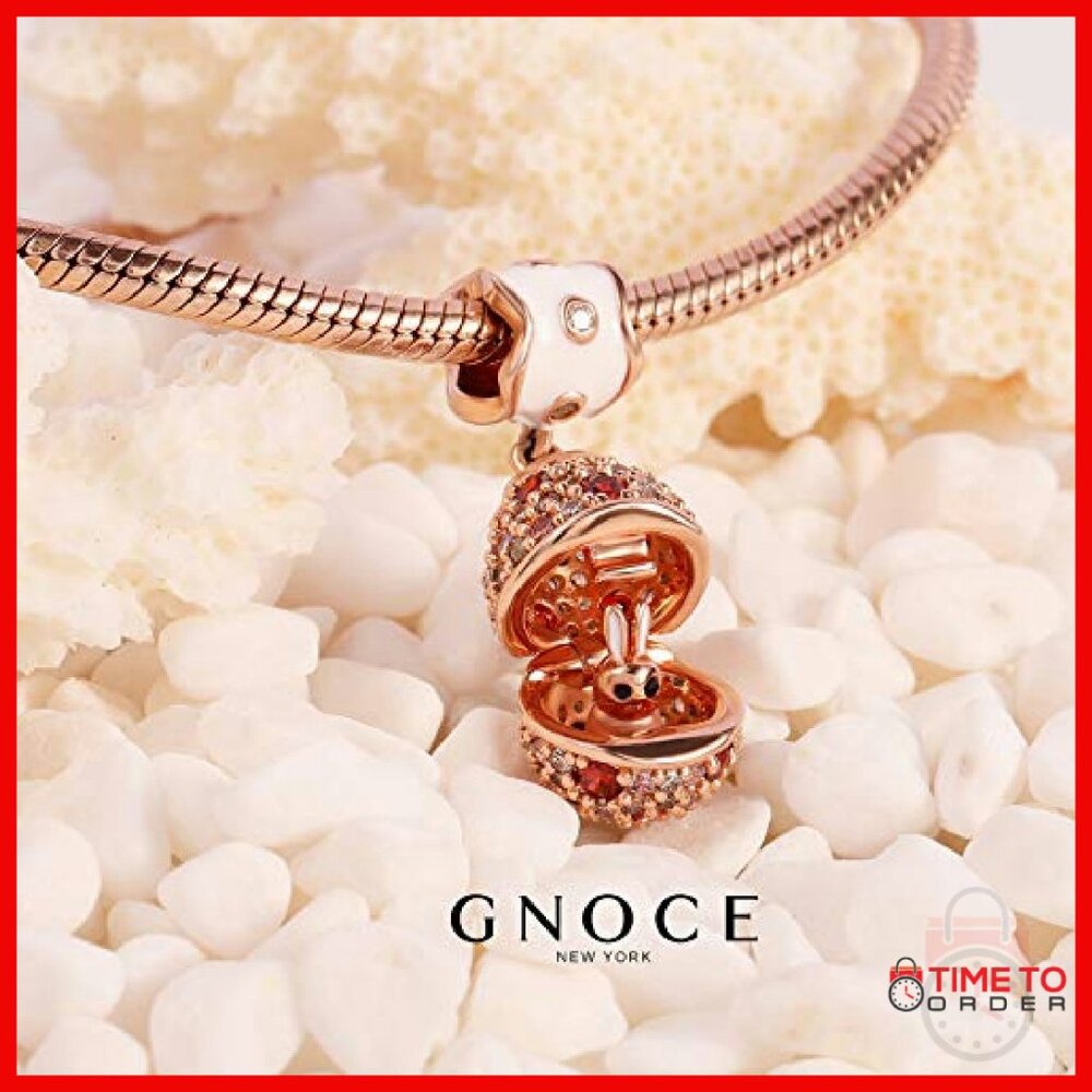 Sterling Silver Easter Egg Charm With Rabbit Surp… - image 6